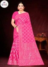 Affordable Printed Bengali Saree Lightweight Cotton Blend with Vibrant Colors Traditional Motifs