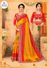 Bandhani Gota Patti Saree Pure Silk Elegance for Weddings and Festive Glamour
