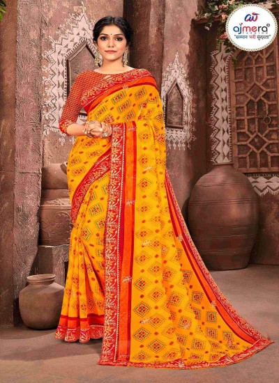 Bandhani Print Saree for Women Trendy Designs in Premium Fabrics in Nepal