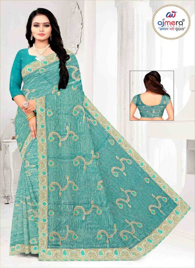 Best Collection Designer Sarees – Premium Silk Satin Organza with Handcrafted Embroidery in Surat