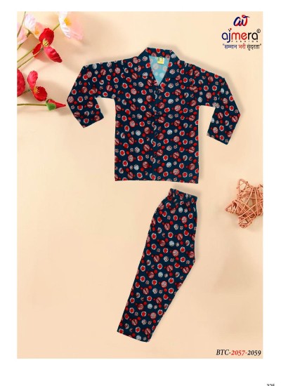 Boys Nightwear and Loungewear Cozy Cotton and Fleece Sets Available in Bulk for Retailers in Surat