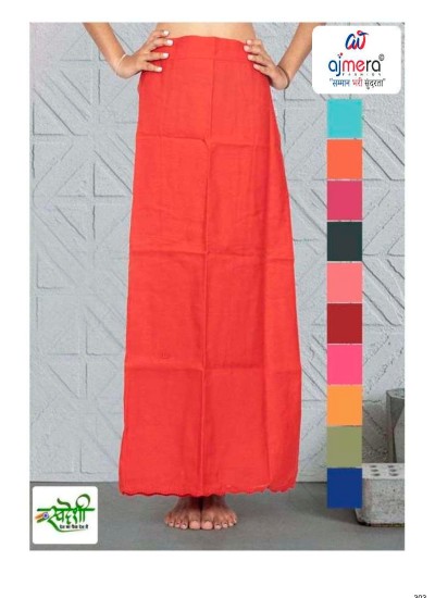 Buy Stitched Petticoats in Bulk Comfortable Seamless Fit in Cotton Silk Spandex Fabrics in Surat