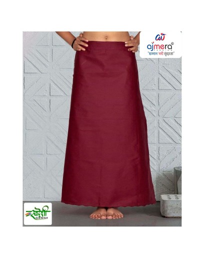 Buy Stitched Saree Petticoats in Bulk Trendy Designs in Cotton Silk and Georgette Fabric in Surat