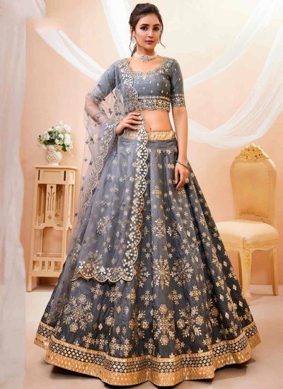 Designer Lehenga Choli Set in Fine Colored Art Silk with Soft Net Dupatta in Surat