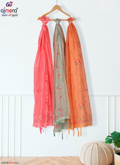 Elegant Net Dupatta with Floral Embroidery and Beaded Borders Perfect for Wedding and Party Wear in Nepal