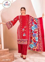 Elegant Pakistani Suit with Intricate Embroidery in Premium Cotton or Chiffon for Festive