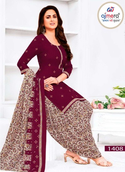 Elegant Patiala Suit for Women in Cotton or Silk with Embroidery and Matching Dupatta in Surat