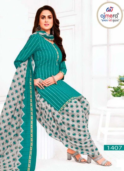 Elegant Patiala Suit for Women in Cotton or Silk with Embroidery and Matching Dupatta in Surat