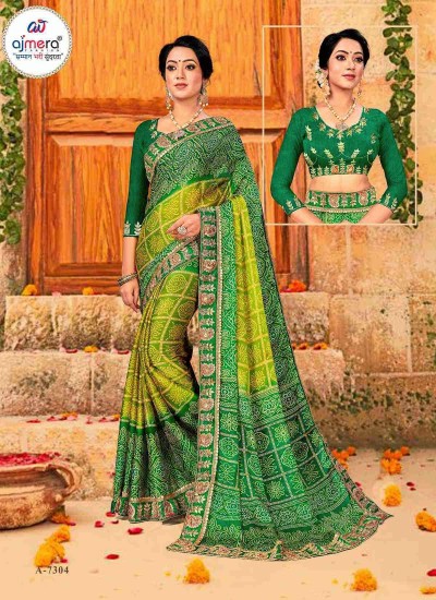Elegant Plain Bandhani Sarees for Daily Wear Office and Festive Looks in Nepal