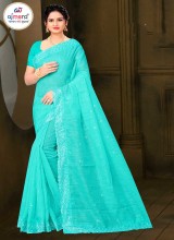 Elegant Stylish Cotton Saree with Fancy Borders and Contemporary Design Patterns