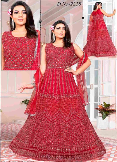 Elegant Wedding Kurtis Net Gown Style Ajmera Fashion Limited Rich Embellishments Timeless Design in Surat