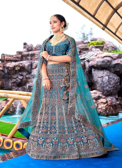 Exclusive Anarkali Lehenga Bridal Silk Velvet and Georgette Lehengas with Exquisite Zari and Mirror Embroidery in Surat