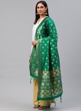 Exquisite Silk Dupattas with Banarasi Weaving and Vibrant Prints Perfect for Boutiques