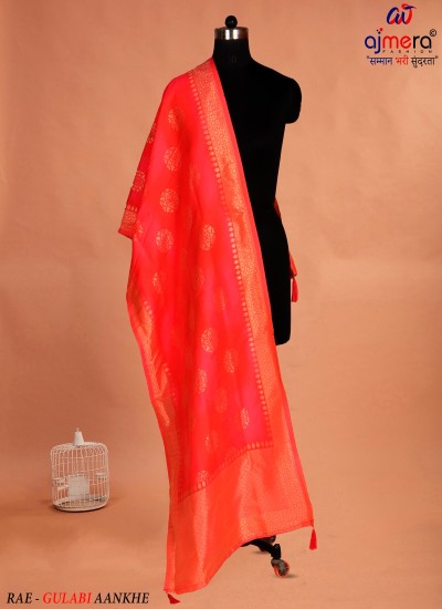 Festive Wear Silk Dupatta for Women Royal Look with Embroidered Borders and Pure Silk in Nepal