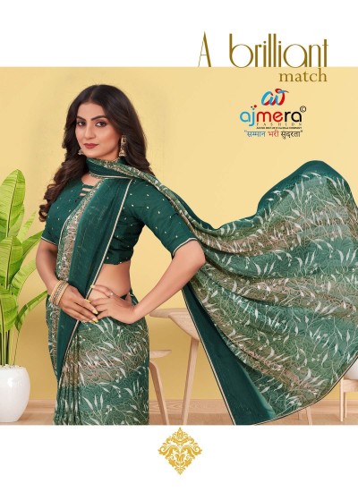 Glamorous Geogate Chiffon Saree for Women Lightweight Fancy Saree for Events in Surat