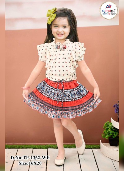 Kids Designer Dresses Wholesale with Frocks Gowns and Traditional Wear in Cotton in Surat