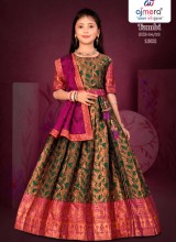 Kids Ethnic Wear Lehenga Choli with Embroidery Mirror Work and Ruffles in Bulk