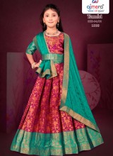 Kids Ethnic Wear Lehenga Choli with Embroidery Mirror Work and Ruffles in Bulk