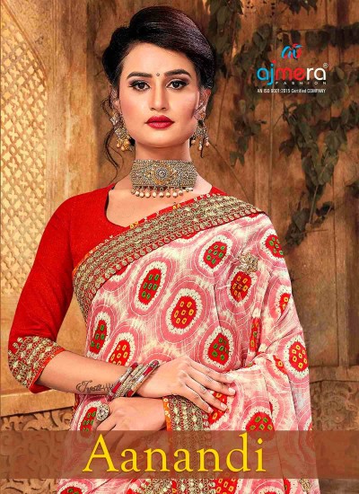 Latest Bandhani Saree Traditional Tie Dye on Silk Cotton and Georgette in Nepal