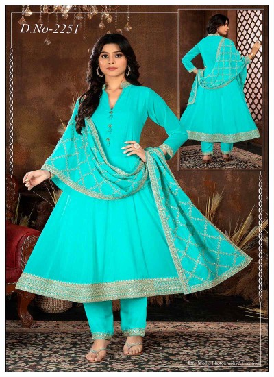 Latest Flared Anarkali Suits in Velvet Silk and Georgette for Wedding and Festive Wear in Surat