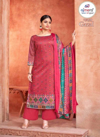 Latest Heritage Jaipuri Suit with Traditional Block Prints and Embroidery in Premium Cotton Silk in Nepal