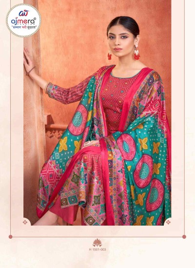 Latest Heritage Jaipuri Suit with Traditional Block Prints and Embroidery in Premium Cotton Silk in Nepal