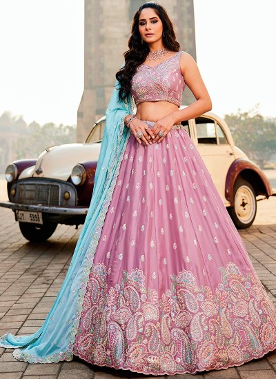 Lightweight Embroidered Lehengas for Wholesale Designer Styles for Retailers in Surat