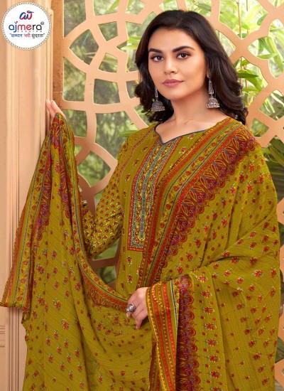 New Latest Jaipuri Suit for Women in Cotton Silk and Chiffon with Trendy Prints in Surat