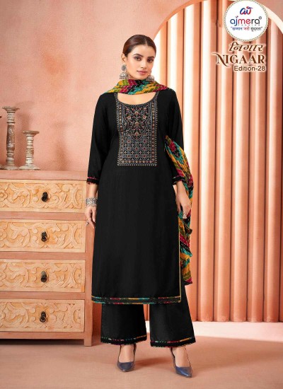 New Look Ladies Designer Suits Featuring Asymmetrical Hemlines and Luxe Fabrics in Surat