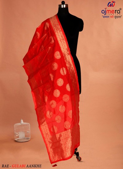 Premium Silk Dupatta for Women Regal Look with Embroidered Borders in Nepal