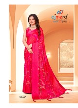 Radiant Viscose Georgette Sarees Flowing Silhouette with Stylish Prints and Embellishments