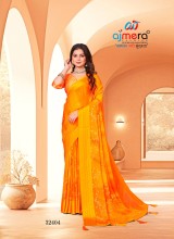 Radiant Viscose Georgette Sarees Flowing Silhouette with Stylish Prints and Embellishments