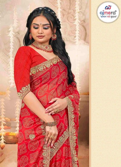 Royal Bandhani Saree in Pure Silk and Velvet Handcrafted Luxury for Weddings in Nepal