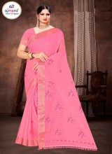 Satin Cotton Saree Luxurious Satin Sheen with Breathable Cotton Comfort for Elegance