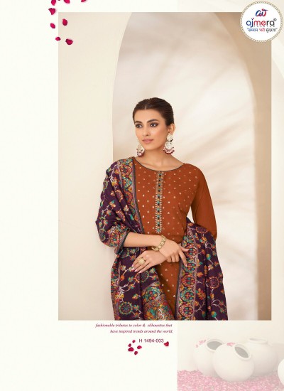 Stylish Ladies Party Suit with Modern Embroidery and Elegant Cuts for Events in Nepal
