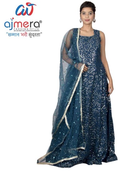 Stylish Long Gown with Dupatta in Georgette Fabric for Women Perfect for Wedding in Surat