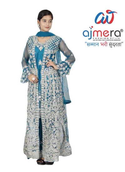 Traditional Nyra Cut Gown for Women with Jari Embroidery and Dupatta in Surat