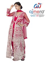 Traditional Nyra Cut Gown for Women with Jari Embroidery and Dupatta