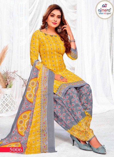 Traditional Punjabi Patiala Suits in Cotton and Silk with Embroidery and Matching Dupattas in Surat