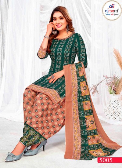 Traditional Punjabi Patiala Suits in Cotton and Silk with Embroidery and Matching Dupattas in Surat