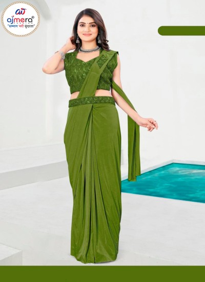 Trending Pre Stitched Sarees Fashion Forward Designs and High Quality Fabrics from Ajmera Fashion in Surat