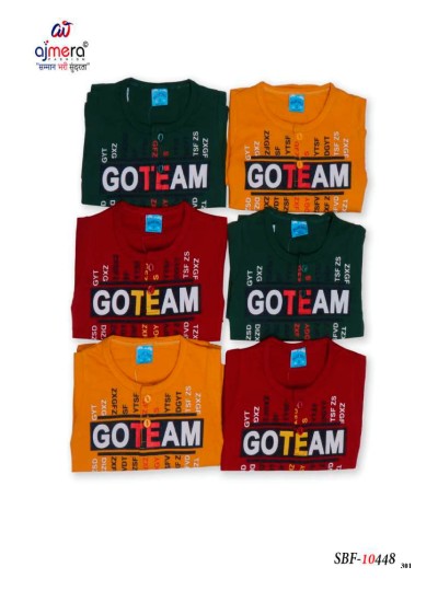 Trendy Boys Cotton T-Shirts with Fun Prints and Soft Fabric for All Day Comfort in Nepal