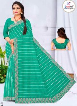 Trendy Designer Sarees Elegant Chiffon Georgette Crepe with Modern Embellishments