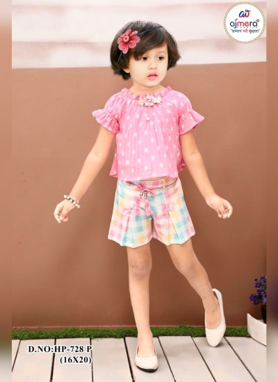 Trendy Girls Skirts and Shorts in Bulk with Summer Friendly Fabrics and Fun Prints in Surat