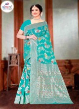 Trendy Nauvari Saree Modern Patterns and Silk Cotton Blend for A Stylish Twist on Tradition