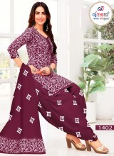 Vibrant Patiala Suit for Women in Cotton or Silk with Embroidered Kameez and Dupatta Set