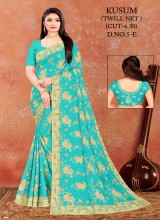 Wholesale Net Sarees Premium Embroidered Designs Direct from Ajmera Fashion Limited