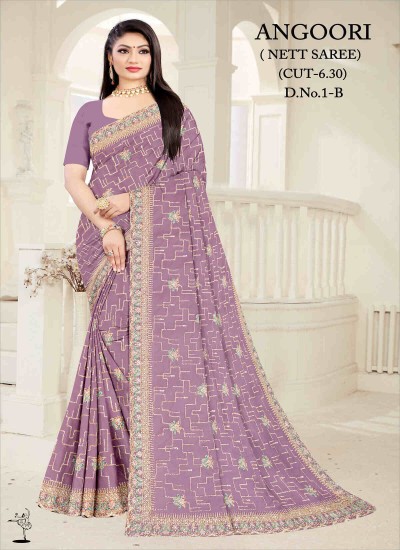 Wholesale Net Sarees with Intricate Embellishments and Light Comfort in Nepal