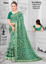 Wholesale Net Sarees with Stunning Embroidery Sequins and Lace Detailing