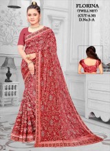 Wholesale Net Sarees with Stunning Embroidery Sequins and Lace Detailing